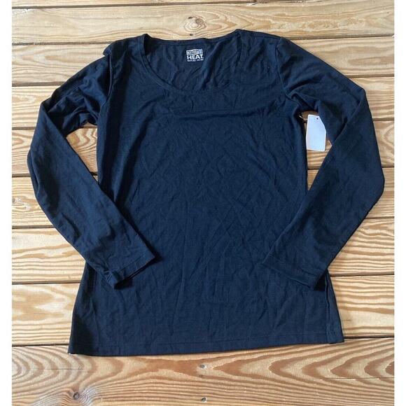 NWT 32 Degrees Heat Long Sleeve Top Size Medium Women’s Black - Picture 1 of 9